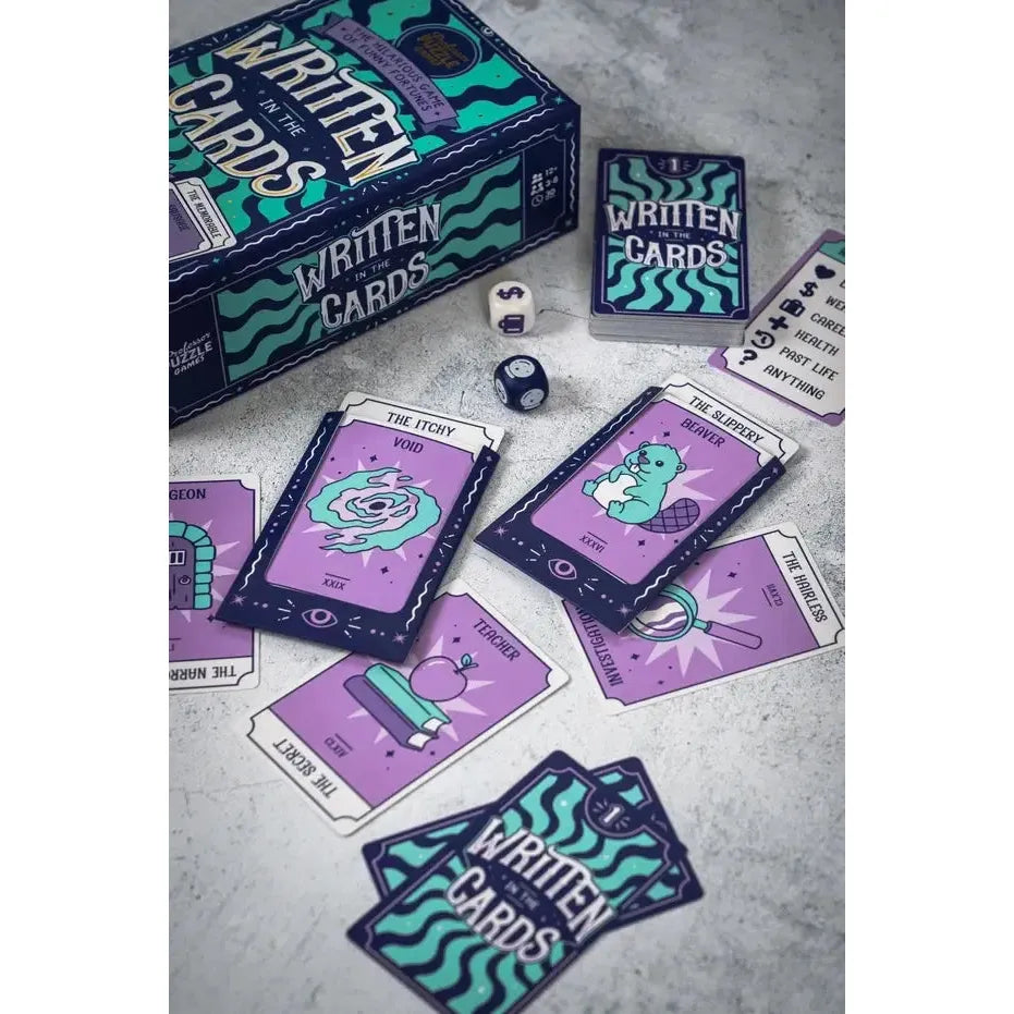 Written in the Cards - Dice & Cards Funny Fortune Game - Professor Puzzle - Niksstuff
