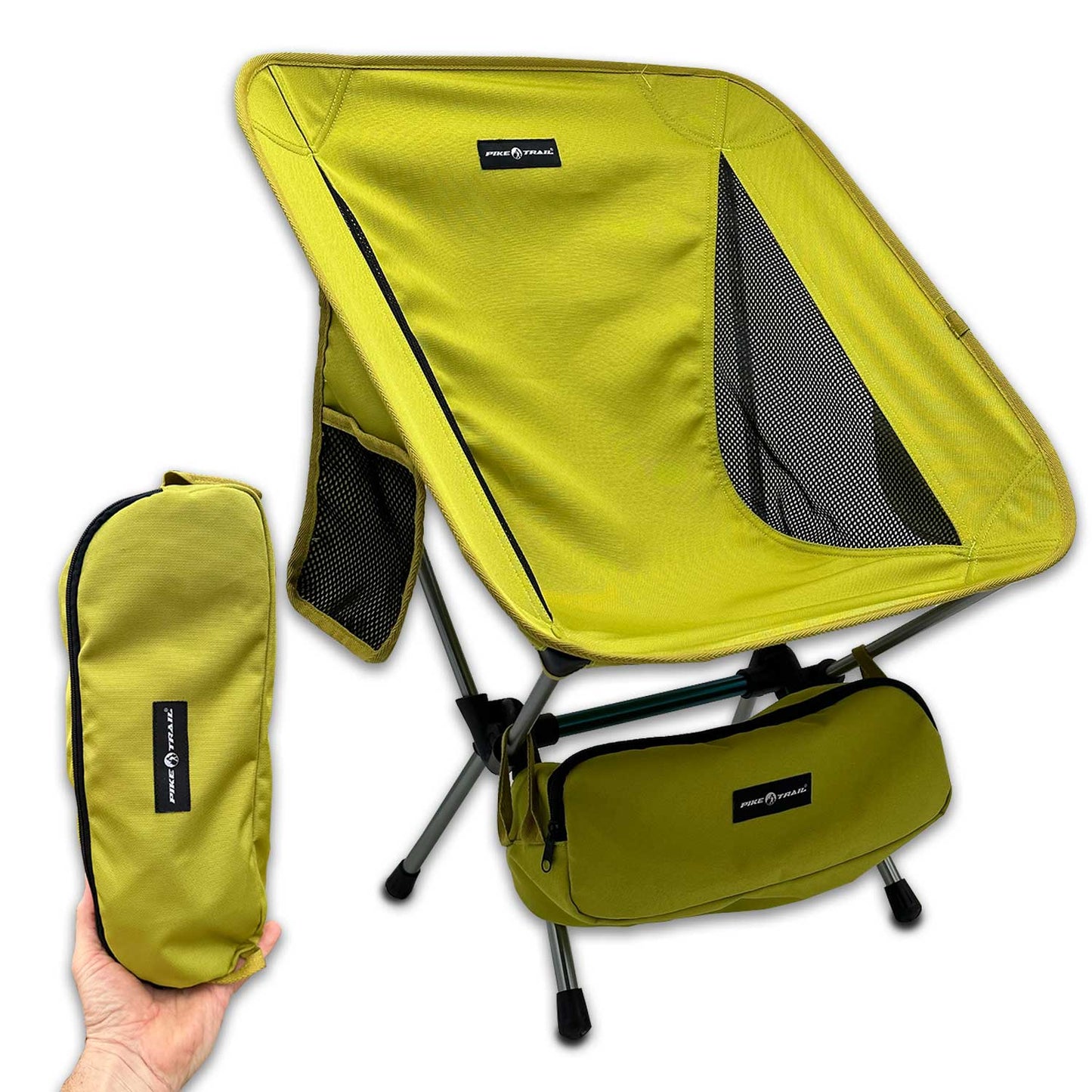 Pike Trail Ultralight Camp Chair | 2.2 lbs | 330 lb Capacity | Carry Bag Included