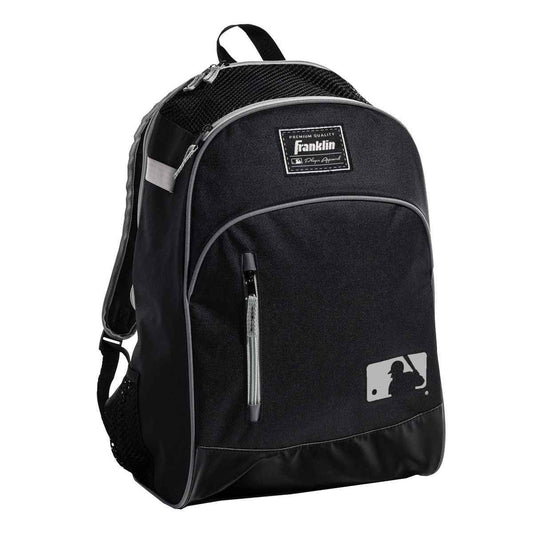 Franklin MLB® Youth Baseball & Softball Batpack Bag | Dual Bat Storage | Fence Hook | Black