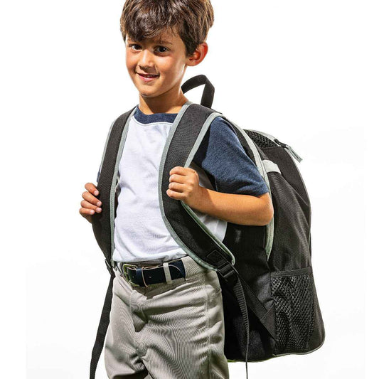 Franklin MLB® Youth Baseball & Softball Batpack Bag | Dual Bat Storage | Fence Hook | Black
