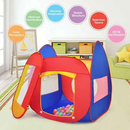 Kids Pop-Up Play Tent with 100 Balls | Breathable Mesh | Foldable | Indoor & Outdoor