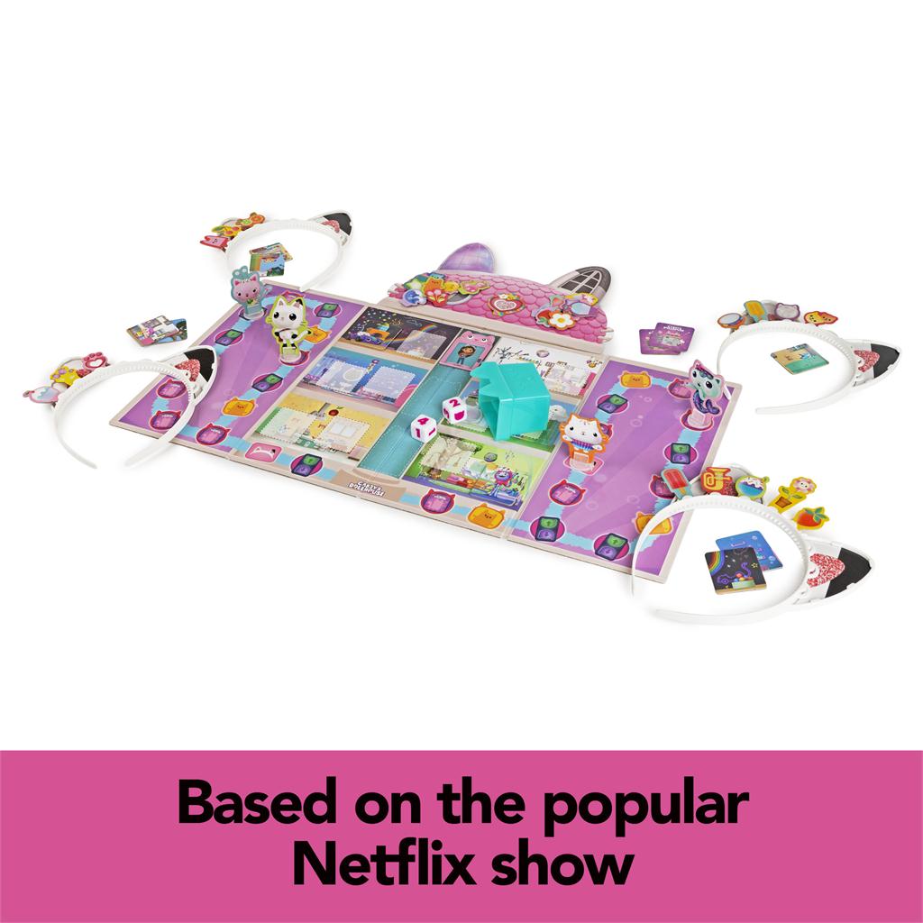 Gabby's Dollhouse Meow-Mazing Board Game by Spin Master – 2-4 Players, Ages 4+