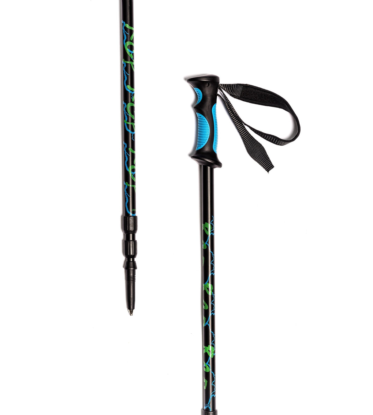 River Country Gear Aluminum Trekking Poles – 10 oz/pole, 66–135cm Adjustable, Interchangeable Tips