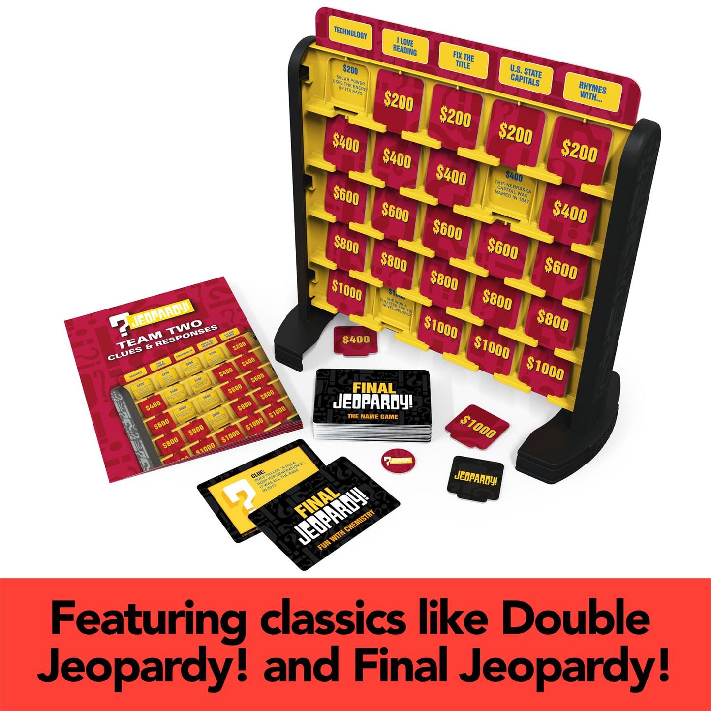 Jeopardy! Family Edition Board Game | 4-6 Players | Ages 10+ - Niksstuff