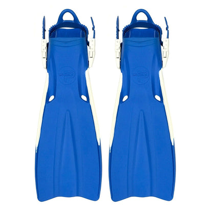 Palantic Open Heel Rubber Dive Fins with Mesh Bag in Blue by Scuba Choice - Niksstuff