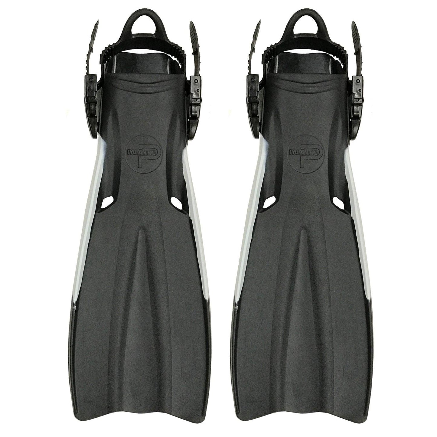 Palantic Open Heel Rubber Dive Fins with Mesh Bag in Black by Scuba Choice - Niksstuff