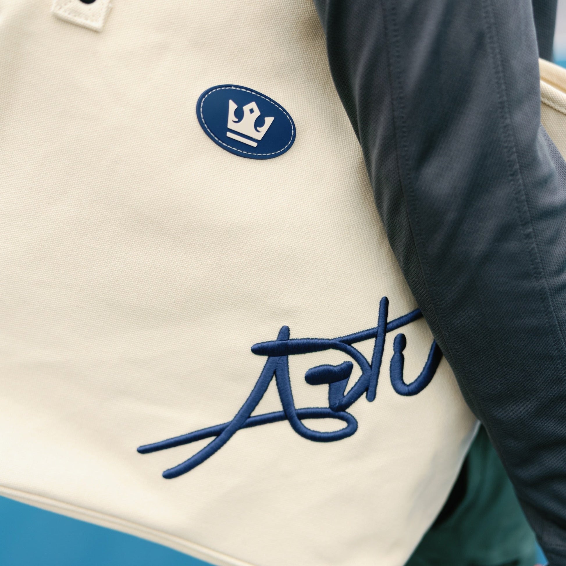 ARTI Signature Cotton Tote Bag | Cream | 14"×15"×6.25" | Heavyweight Canvas | Embroidered | ARTI - Niksstuff