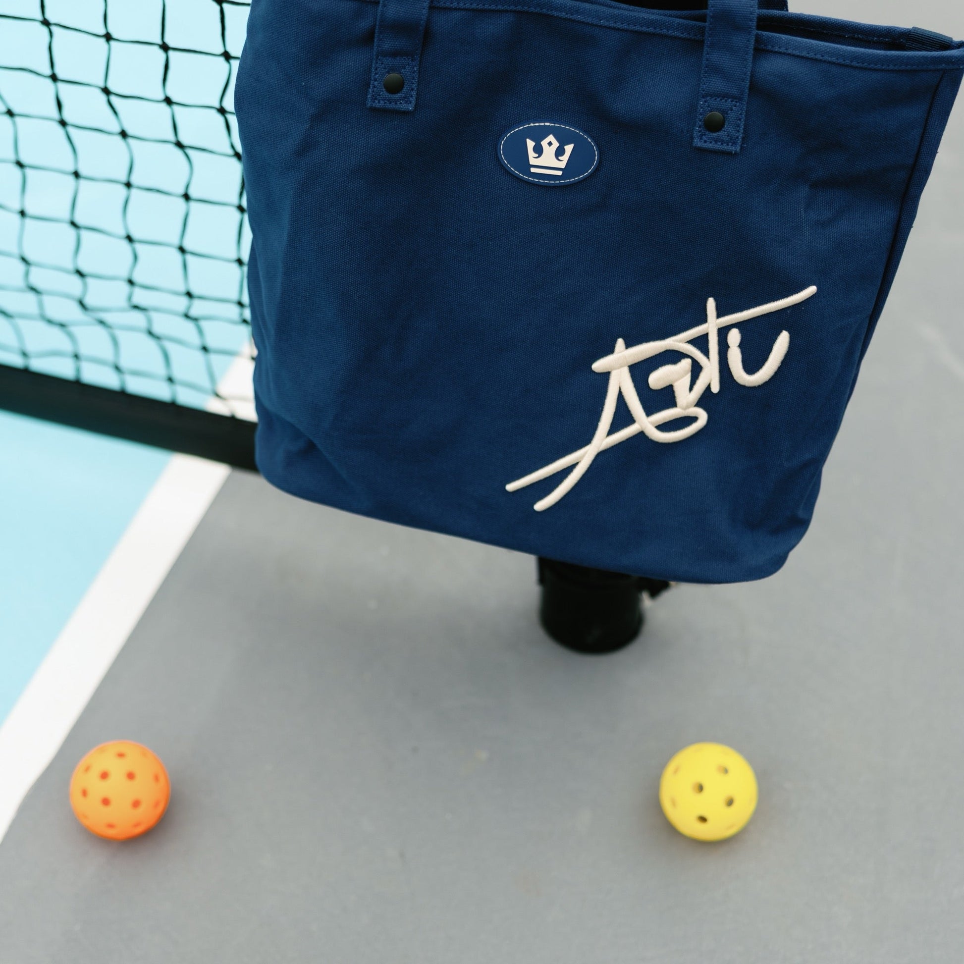 ARTI Signature Cotton Tote Bag | Navy | 14"×15"×6.25" | Heavyweight Canvas | Embroidered | ARTI - Niksstuff
