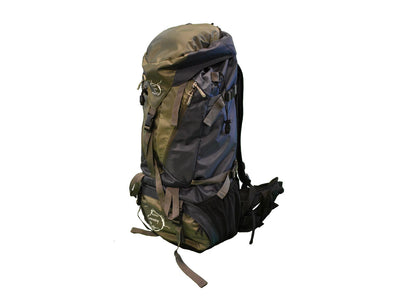 River Country Gear 65L Backpacking Pack – 4 lbs 2 oz, Torso-Adjustable 16–21.5”, Rainfly Included