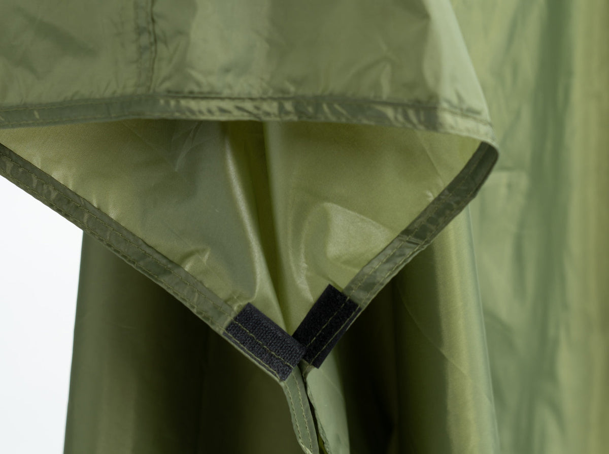 River Country Gear Poncho Rain Fly Tarp – 2-in-1 Waterproof Poncho & Tarp Shelter, Green