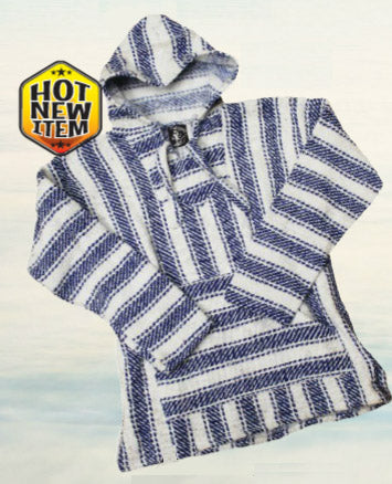 Baja Billy Mexican Baja Hoodie Poncho | Made in Mexico | 100% Acrylic | 10 Colors | M–XXL - Niksstuff