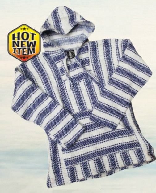 Baja Billy Mexican Baja Hoodie Poncho | Made in Mexico | 100% Acrylic | 10 Colors | M–XXL - Niksstuff