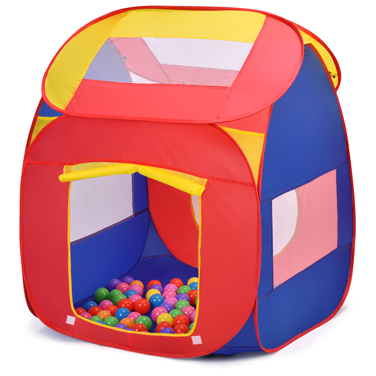 Kids Pop-Up Play Tent with 100 Balls | Breathable Mesh | Foldable | Indoor & Outdoor
