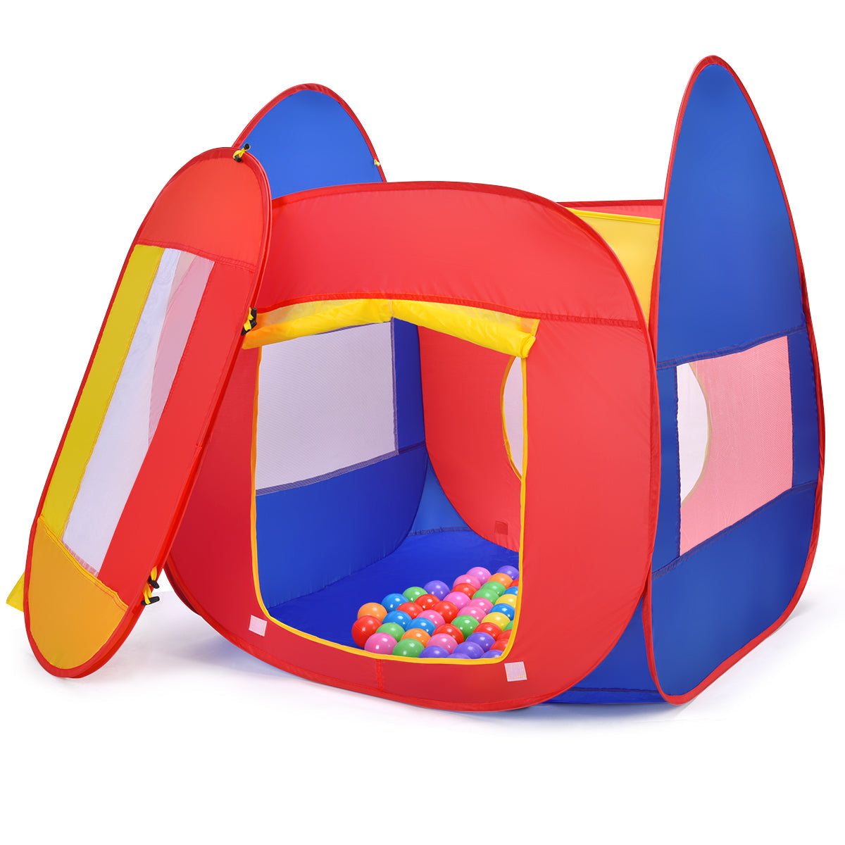 Kids Pop-Up Play Tent with 100 Balls | Breathable Mesh | Foldable | Indoor & Outdoor