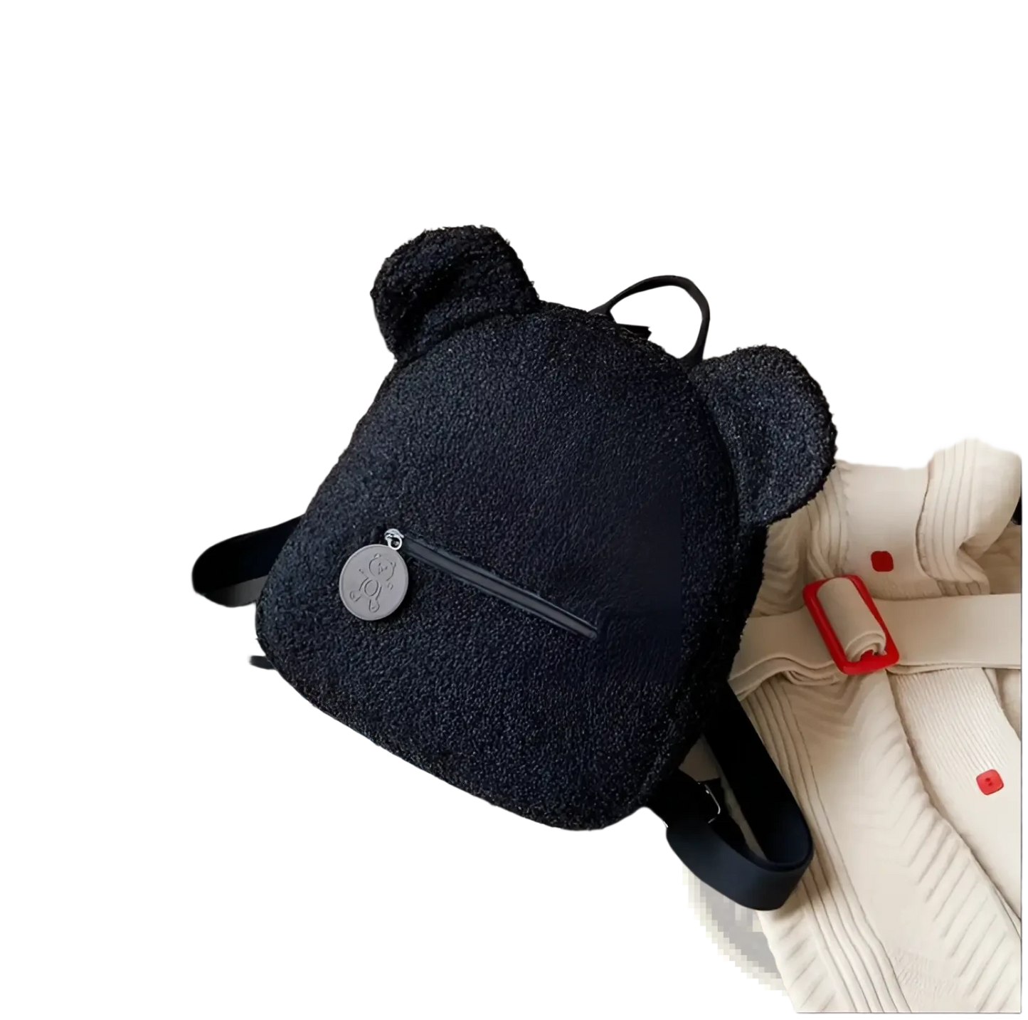 Bear-Shaped Plush Backpack | Cute Fuzzy Fleece Rucksack | 5 Colors | Mini Size