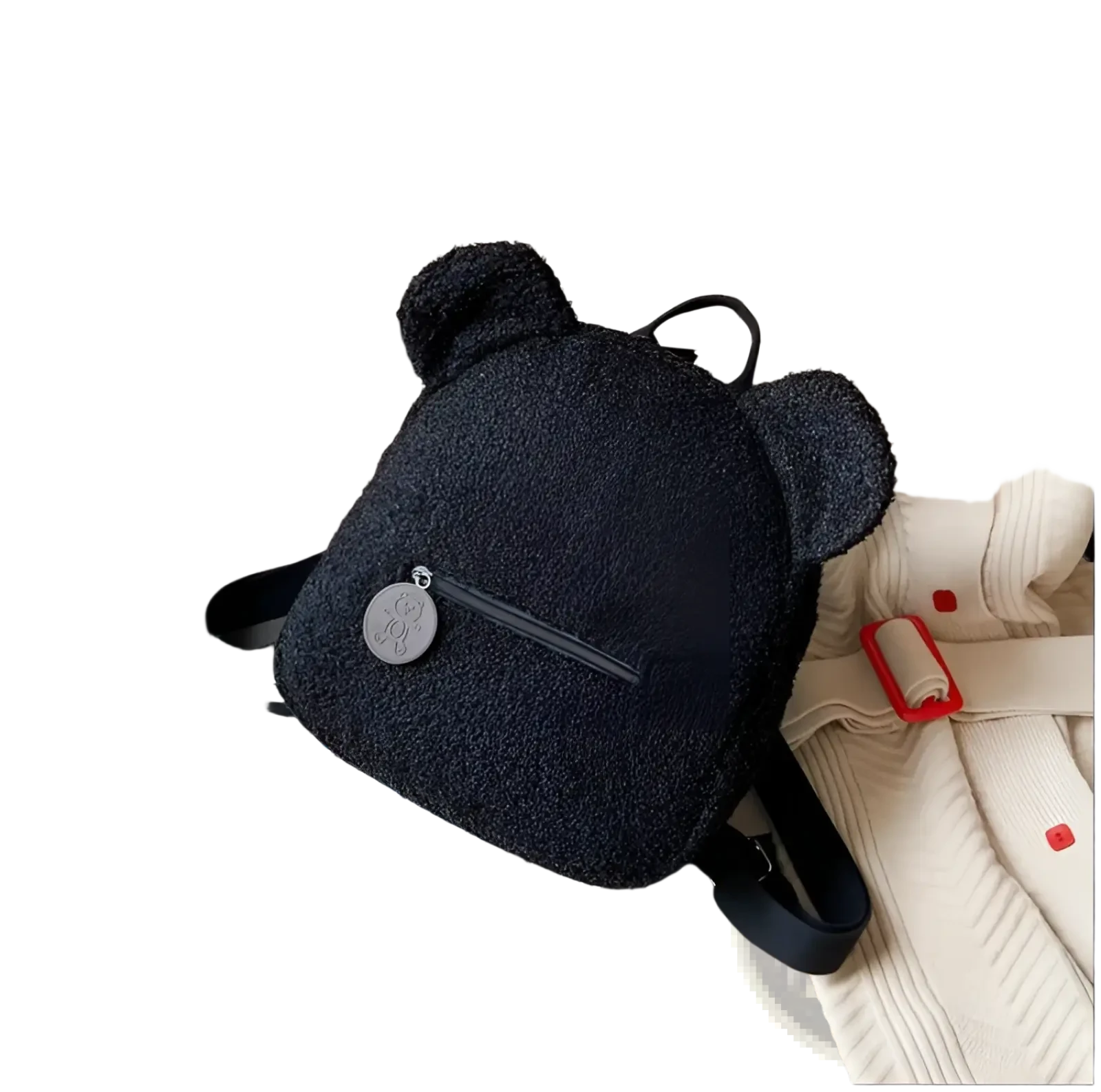 Bear-Shaped Plush Backpack | Cute Fuzzy Fleece Rucksack | 5 Colors | Mini Size