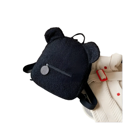 Bear-Shaped Plush Backpack | Cute Fuzzy Fleece Rucksack | 5 Colors | Mini Size