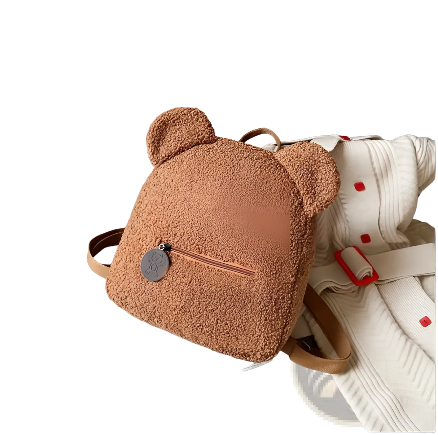 Bear-Shaped Plush Backpack | Cute Fuzzy Fleece Rucksack | 5 Colors | Mini Size