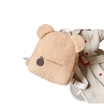 Bear-Shaped Plush Backpack | Cute Fuzzy Fleece Rucksack | 5 Colors | Mini Size