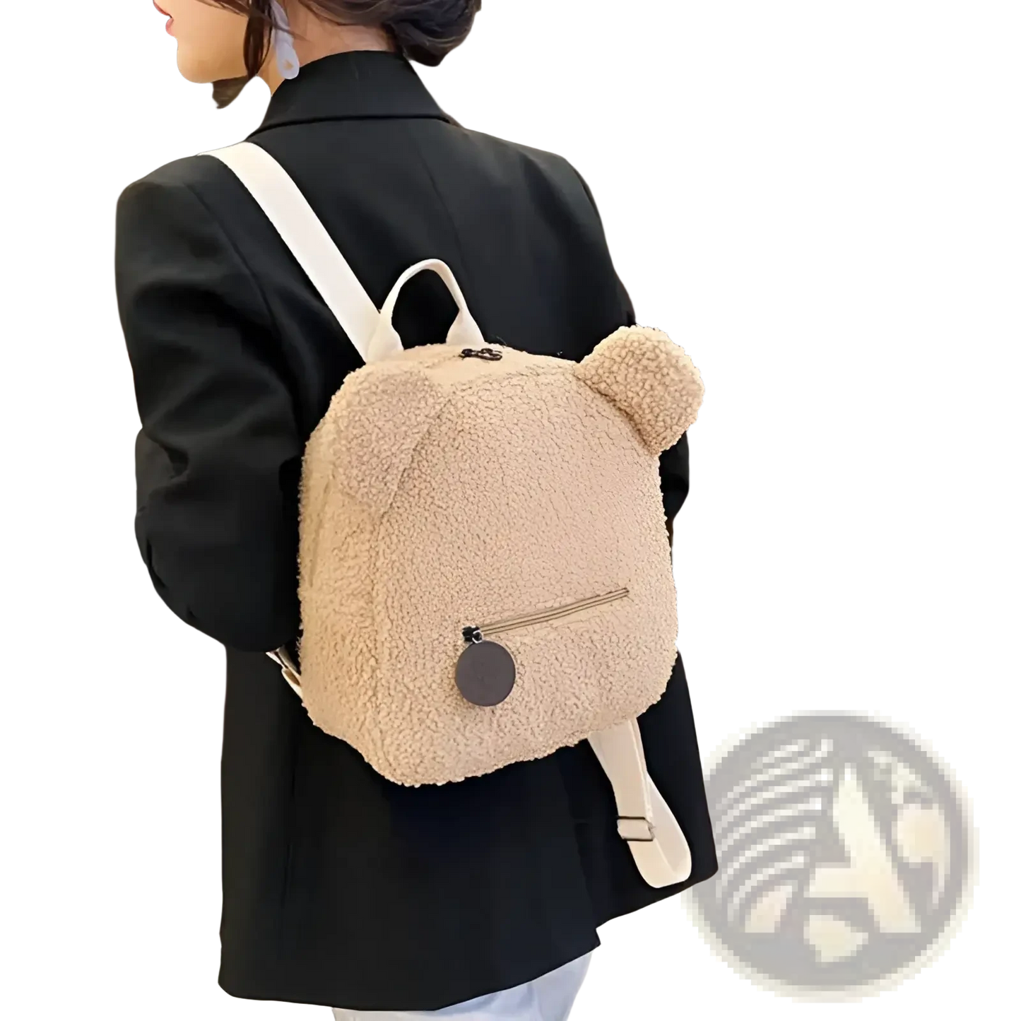 Bear-Shaped Plush Backpack | Cute Fuzzy Fleece Rucksack | 5 Colors | Mini Size