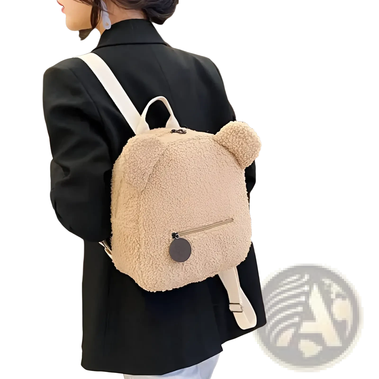Bear-Shaped Plush Backpack | Cute Fuzzy Fleece Rucksack | 5 Colors | Mini Size