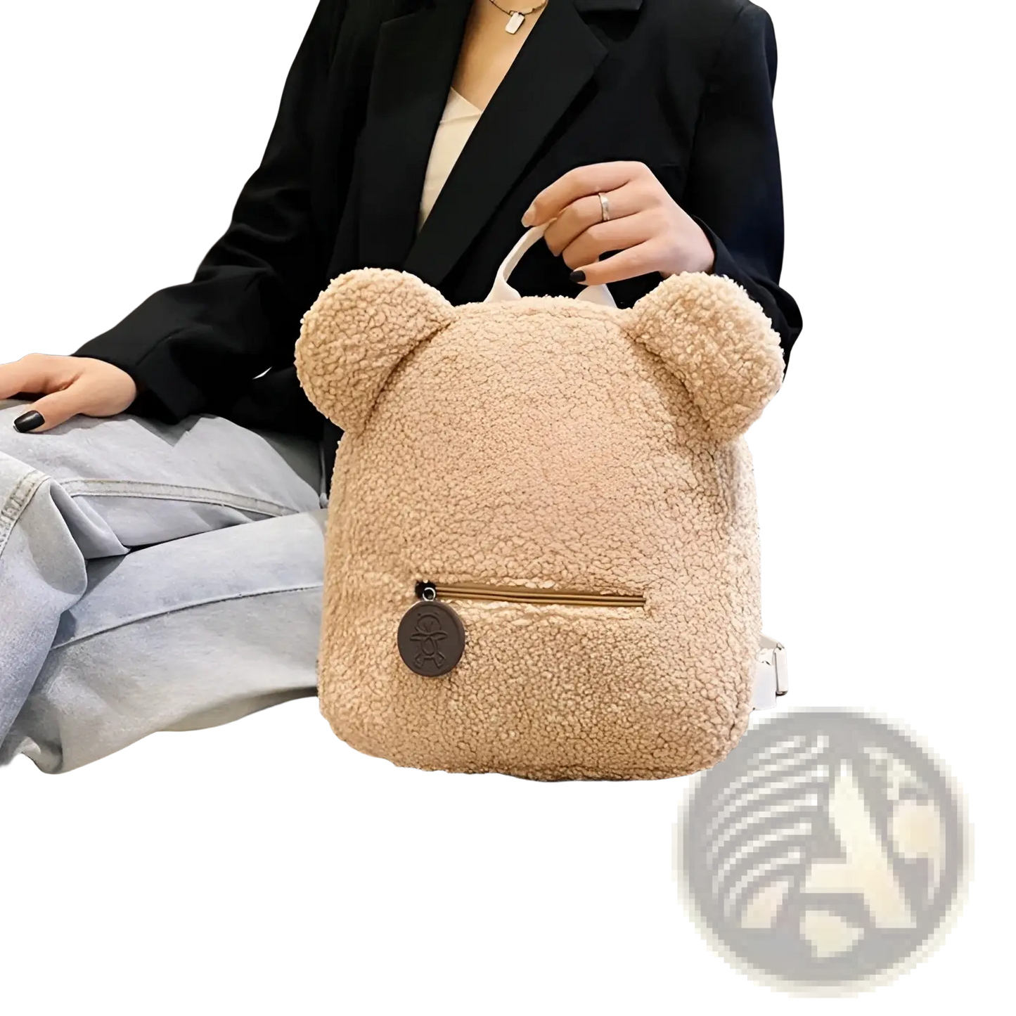 Bear-Shaped Plush Backpack | Cute Fuzzy Fleece Rucksack | 5 Colors | Mini Size