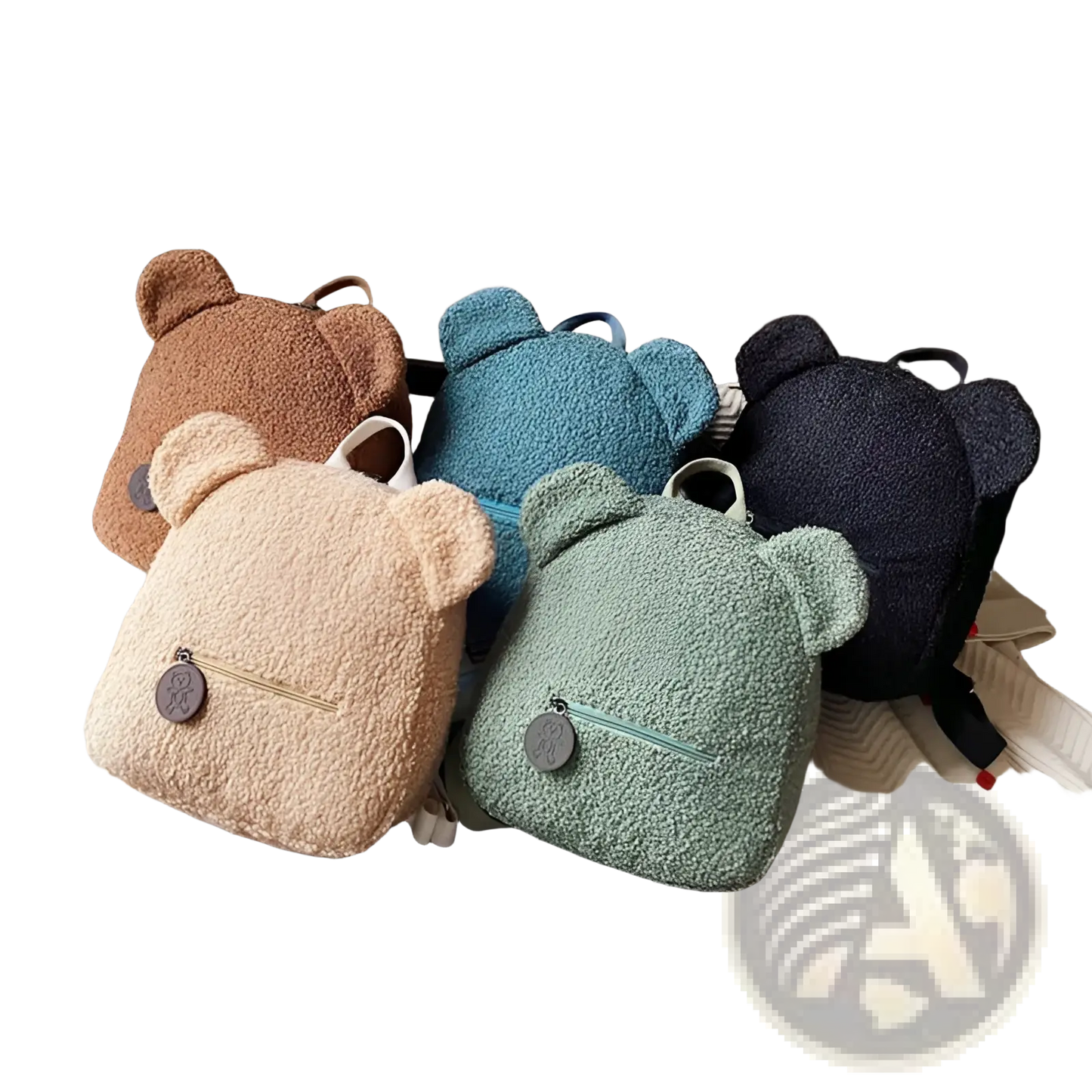 Bear-Shaped Plush Backpack | Cute Fuzzy Fleece Rucksack | 5 Colors | Mini Size