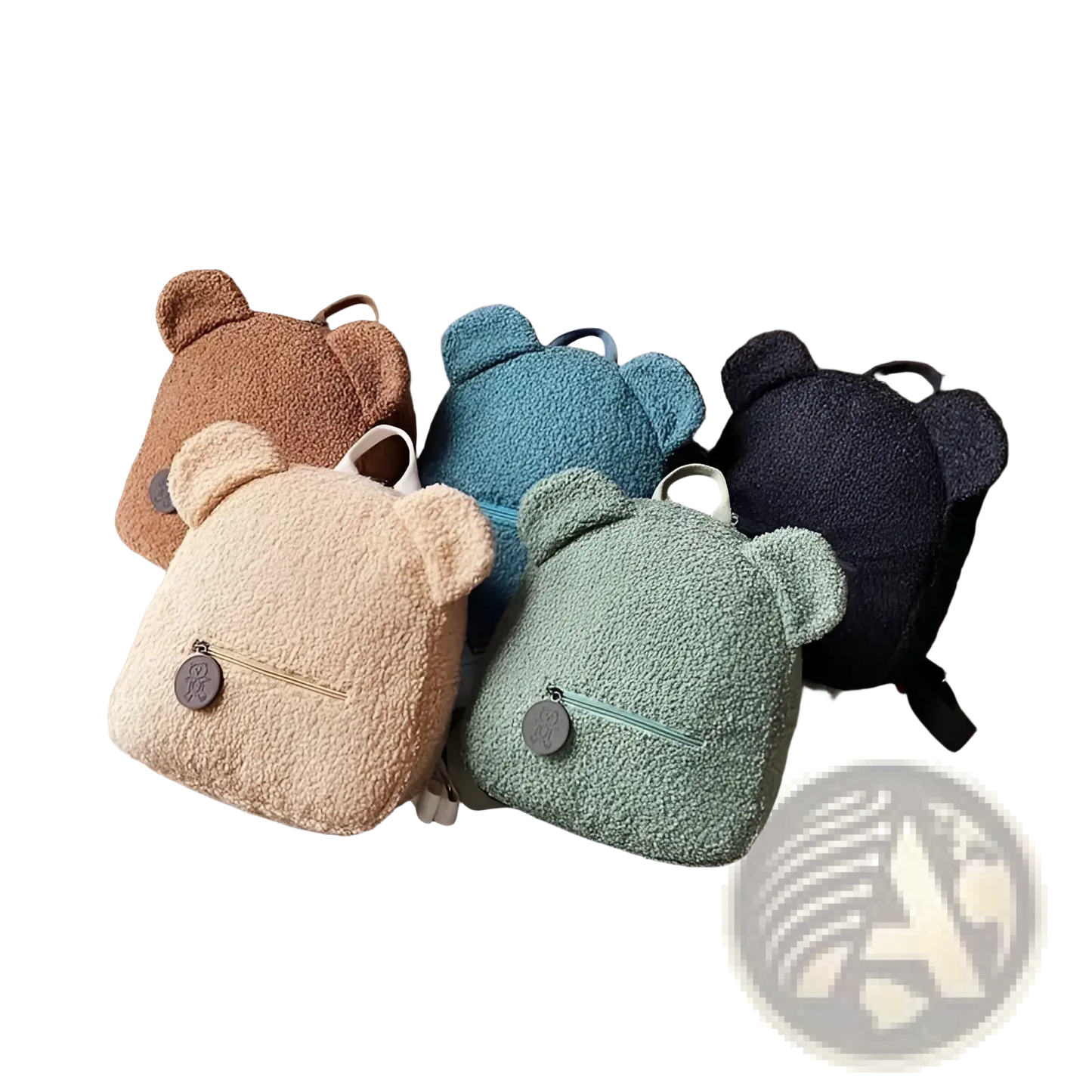 Bear-Shaped Plush Backpack | Cute Fuzzy Fleece Rucksack | 5 Colors | Mini Size