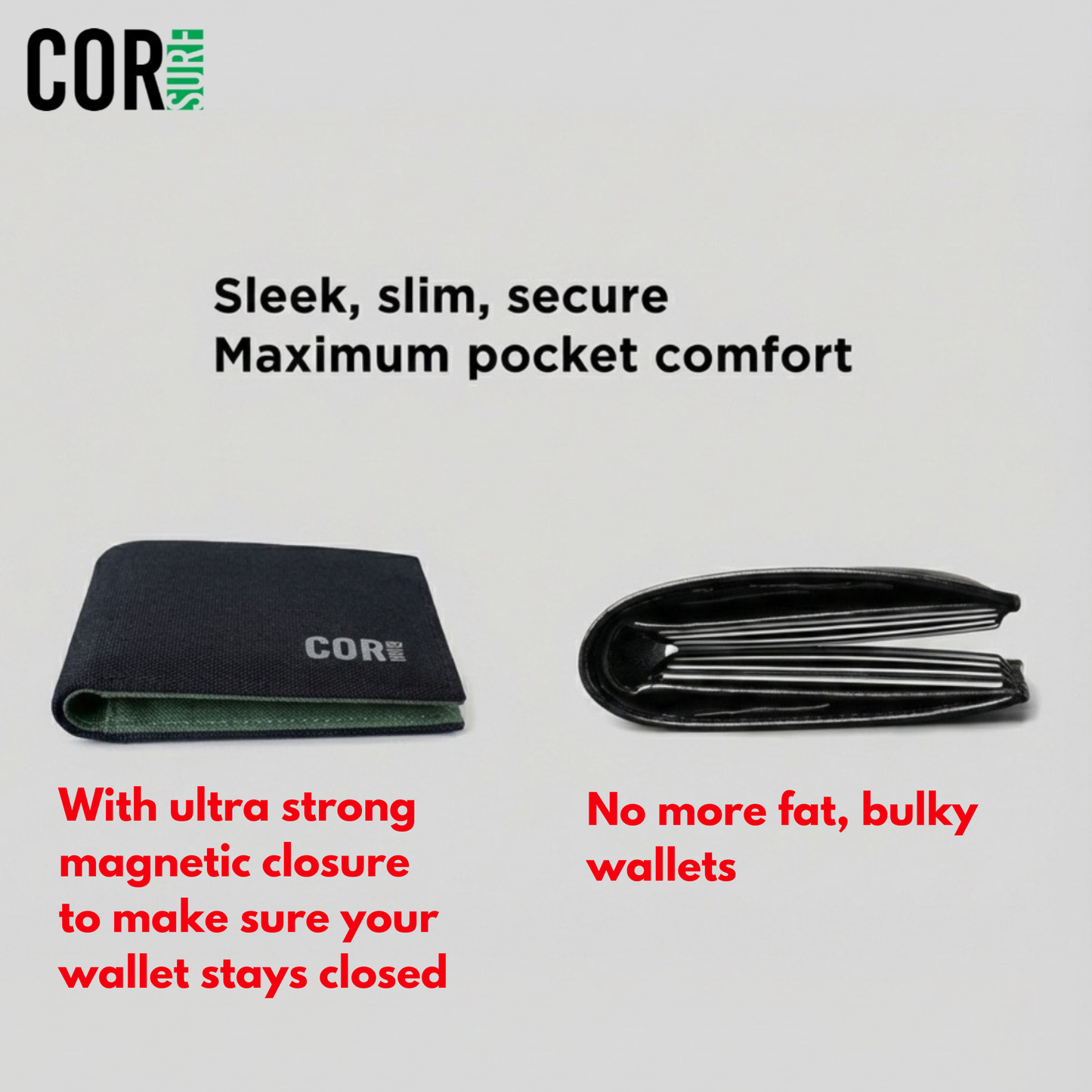 Eco Bifold Cash Wallet | RPET Recycled Fabric | RFID Blocking | COR Surf - Niksstuff