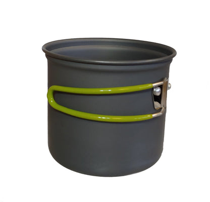 River Country Gear Aluminum Camping Pot Set – 2 Nesting Pots, 8.5 oz, Rubber Handles, Stove-Compatible