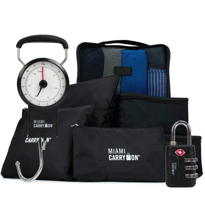 Essential Travel Kit Combo | Packing Cubes, Scale & TSA Lock | 6 Colors - Niksstuff
