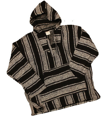 Baja Billy Mexican Baja Hoodie Poncho | Made in Mexico | 100% Acrylic | 10 Colors | M–XXL - Niksstuff