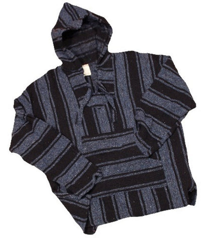 Baja Billy Mexican Baja Hoodie Poncho | Made in Mexico | 100% Acrylic | 10 Colors | M–XXL - Niksstuff