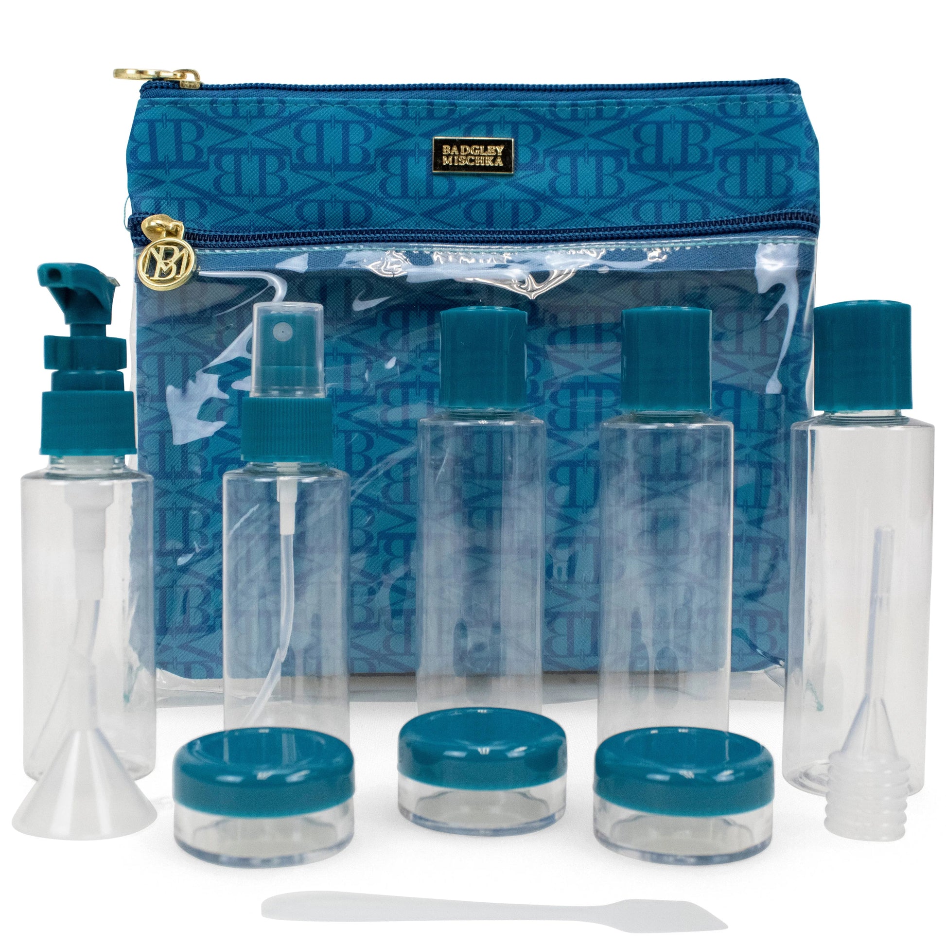 Badgley Mischka TSA Approved 12-Piece Travel Bottle Set | Essence - Niksstuff