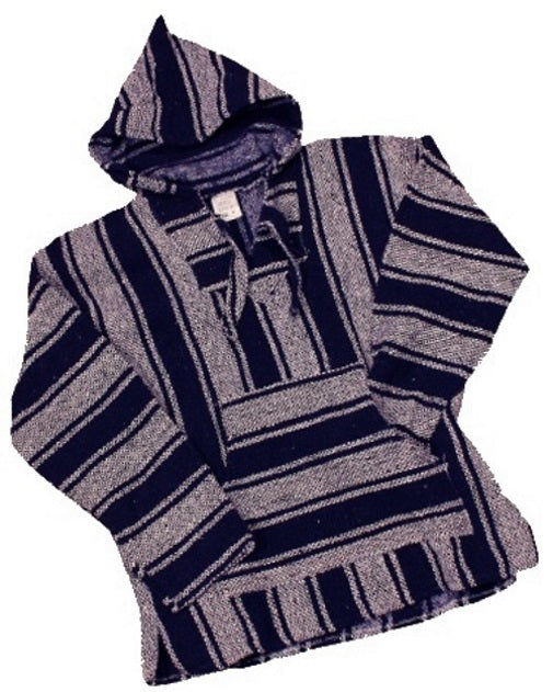 Baja Billy Mexican Baja Hoodie Poncho | Made in Mexico | 100% Acrylic | 10 Colors | M–XXL - Niksstuff