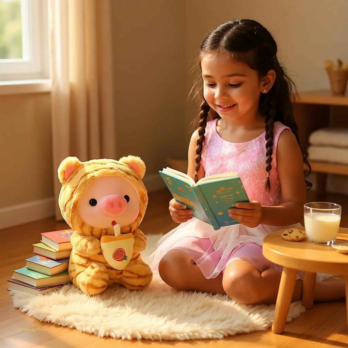 Boba Pig Stuffed Animal – Kawaii Bubble Tea Plush