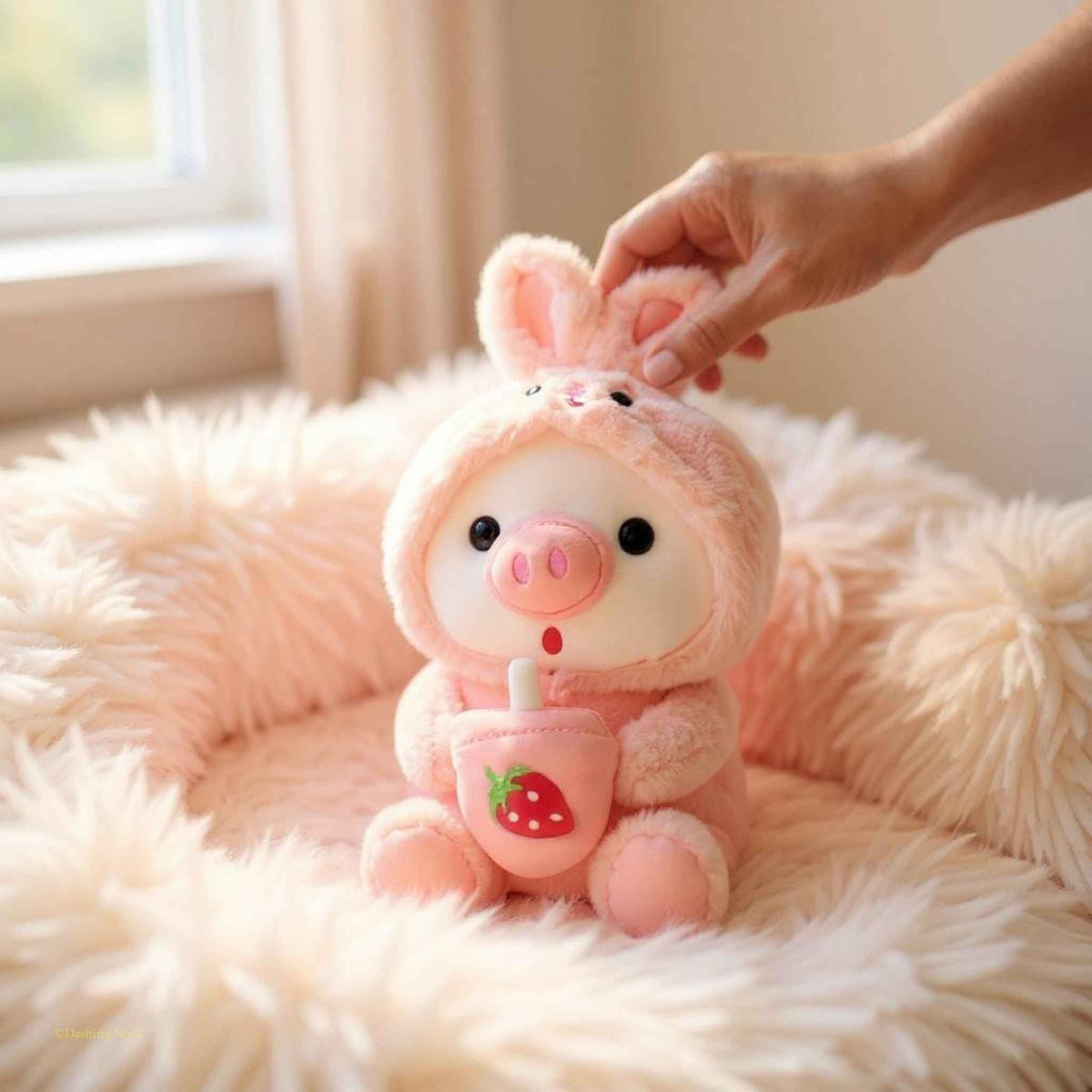 Boba Pig Stuffed Animal – Kawaii Bubble Tea Plush