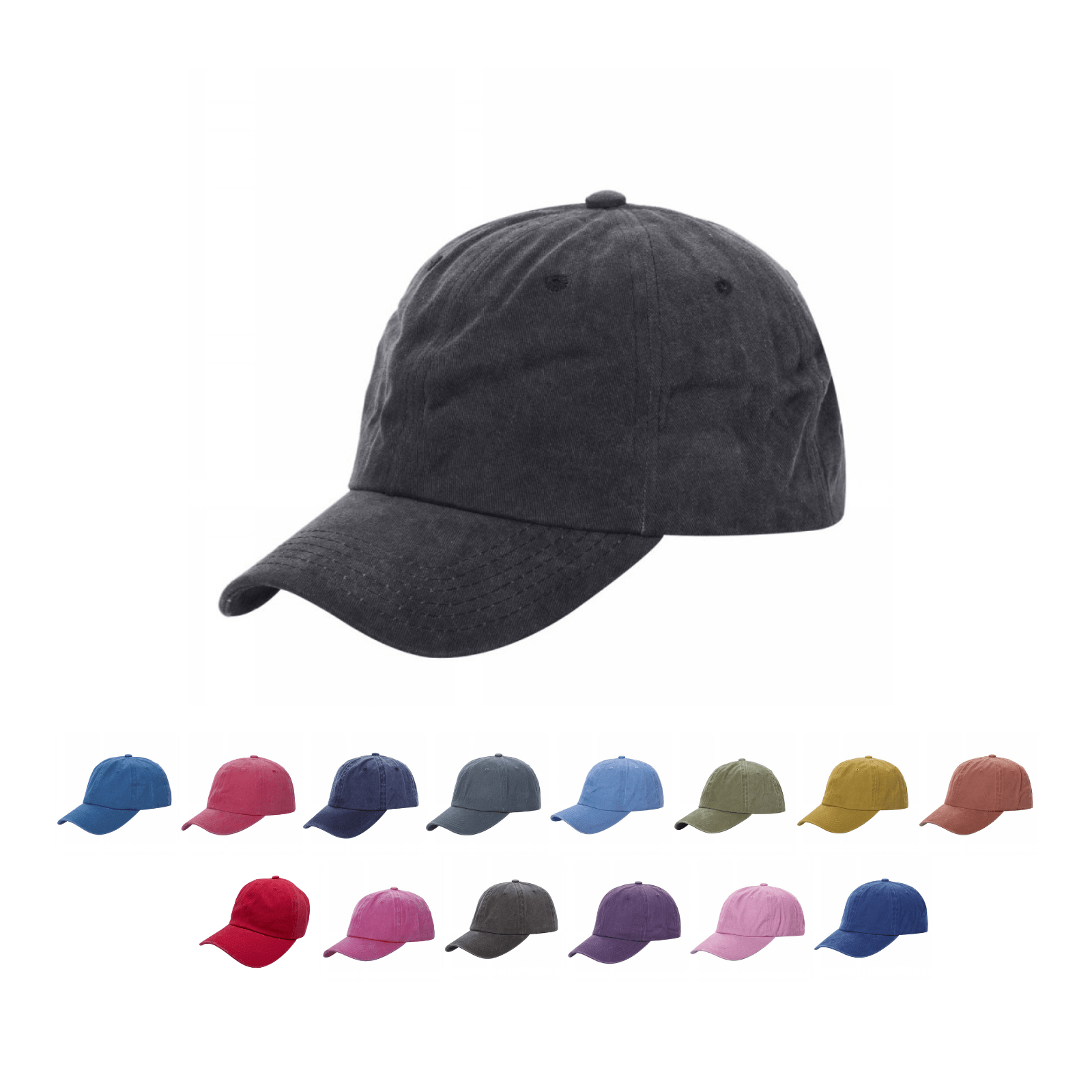 Pigment Dyed Dad Hat – Adjustable Buckle Cap | 13 Colors - Niksstuff