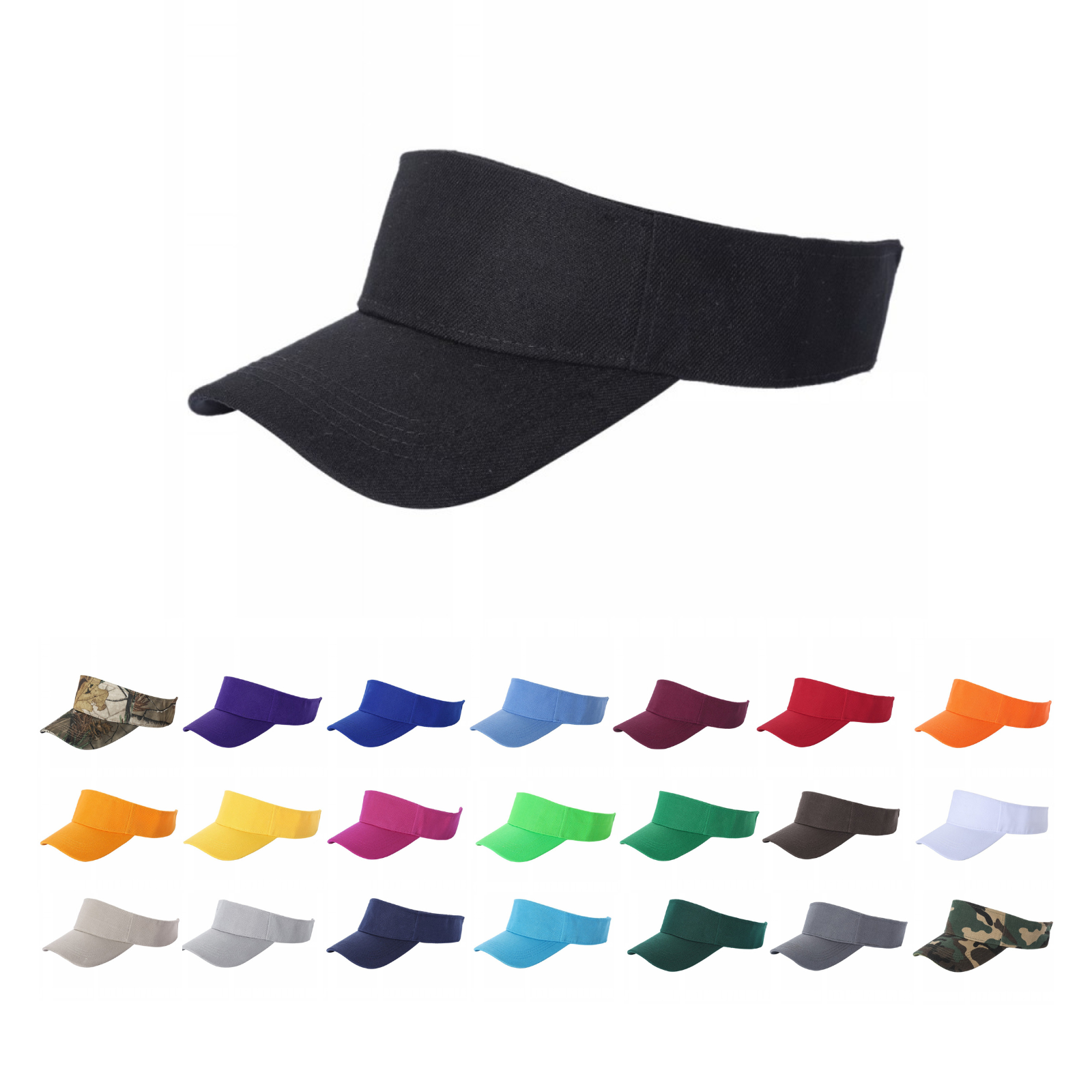 Sun Visor Hat with Velcro Closure | 25 Colors | Unisex - Niksstuff