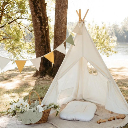 Tiny Land Kids Teepee Play Tent with Floor Mat