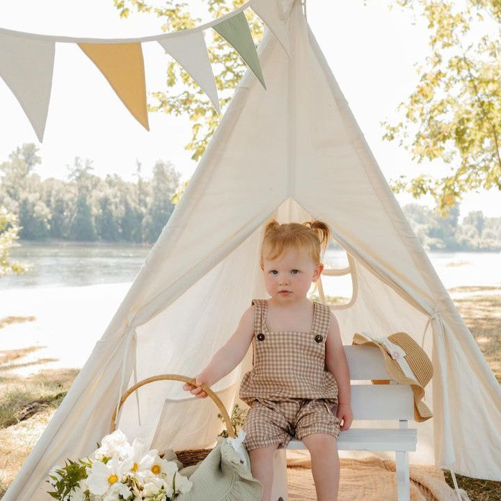 Tiny Land Kids Teepee Play Tent with Floor Mat