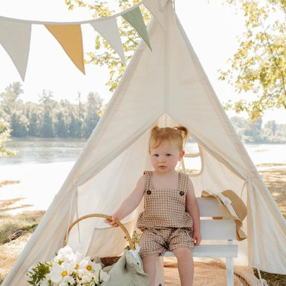 Tiny Land Kids Teepee Play Tent with Floor Mat