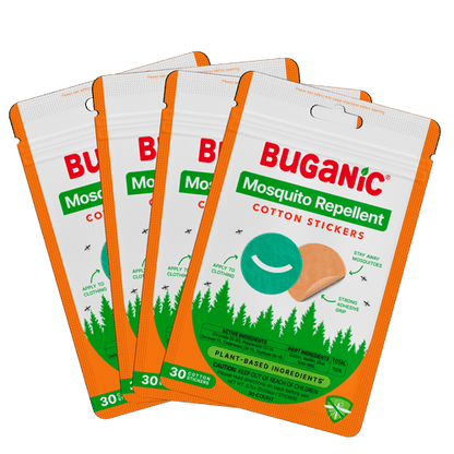 Buganic Mosquito Repellent Cotton Stickers - DEET-Free Patches