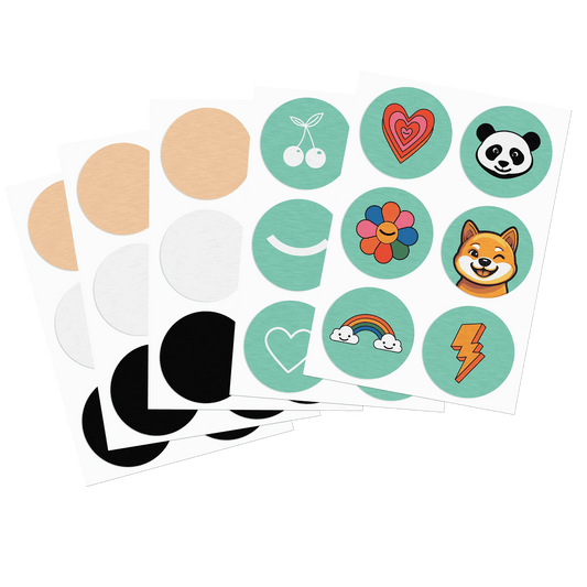 Buganic mosquito repellent cotton sticker sheets with assorted animal icons