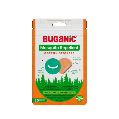 Buganic Mosquito Repellent Cotton Stickers - DEET-Free Patches