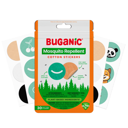 Buganic Mosquito Repellent Cotton Stickers - DEET-Free Patches