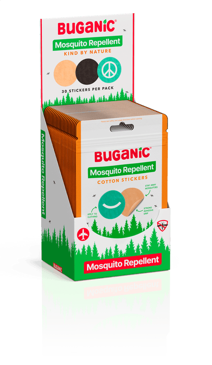Buganic Mosquito Repellent Cotton Stickers - DEET-Free Patches