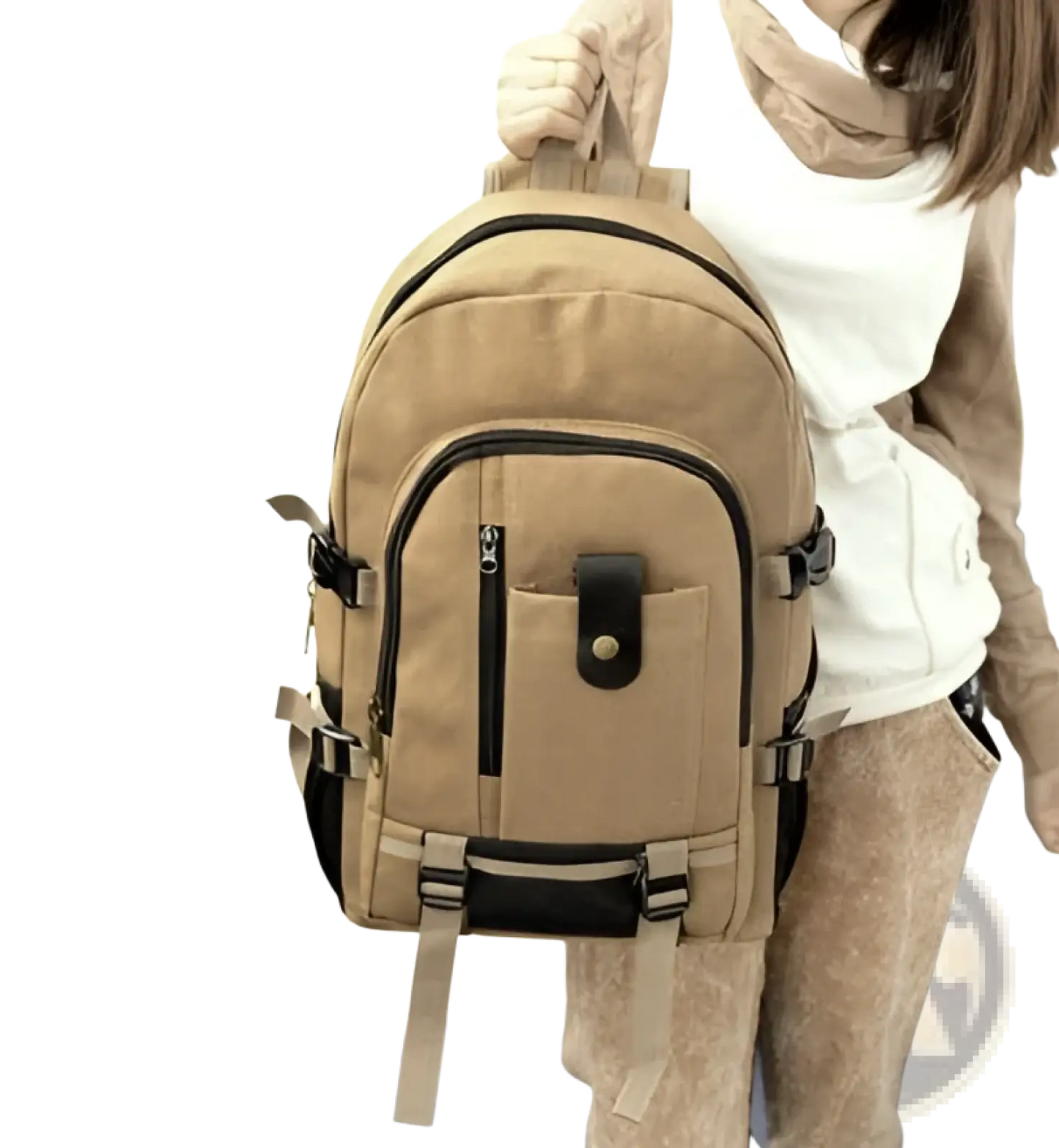 Men's Canvas Backpack | Student & Travel Bag | 5 Colors | 44×28×16cm | ARBA Global - Niksstuff