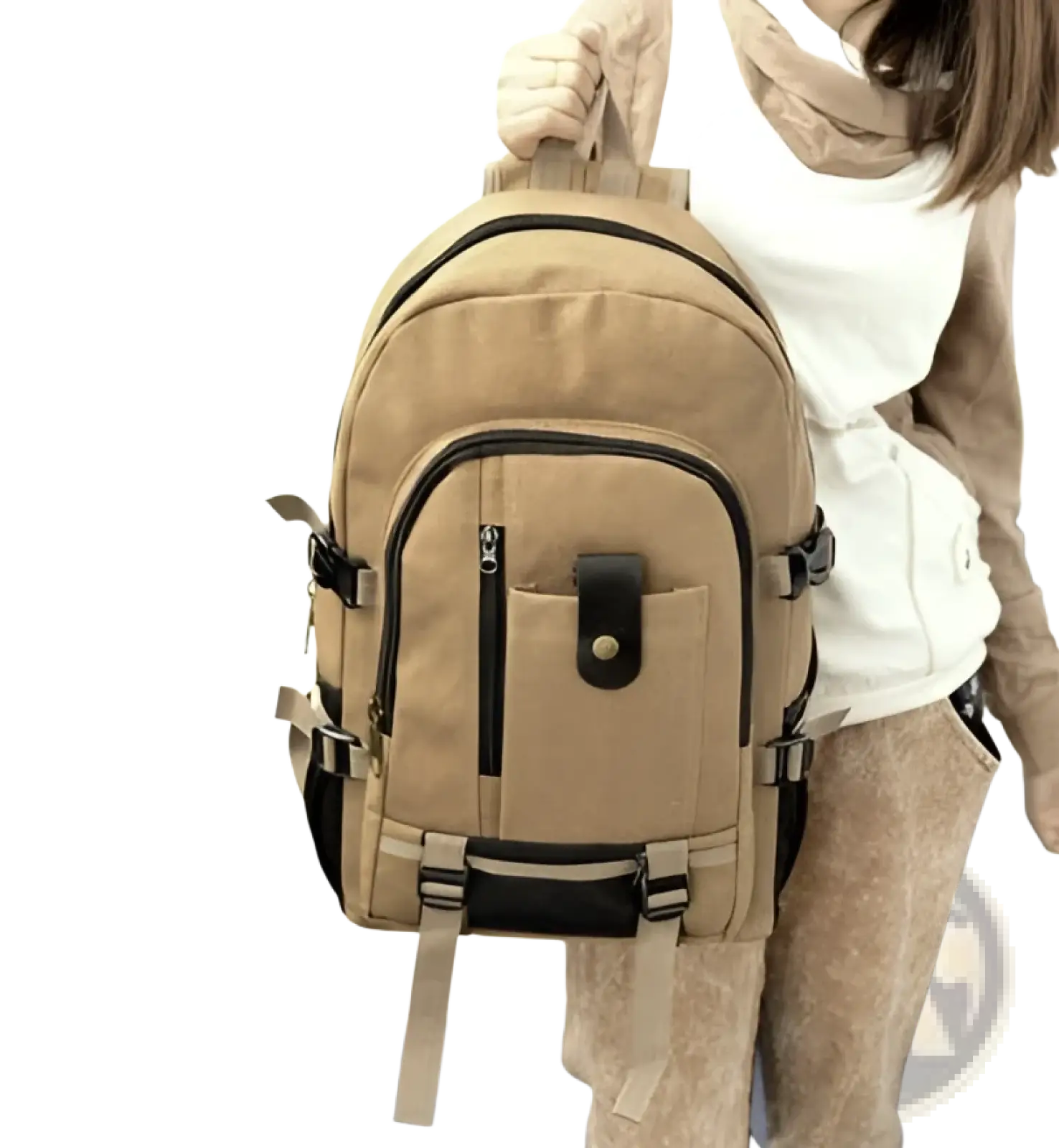 Men's Canvas Backpack | Student & Travel Bag | 5 Colors | 44×28×16cm | ARBA Global - Niksstuff