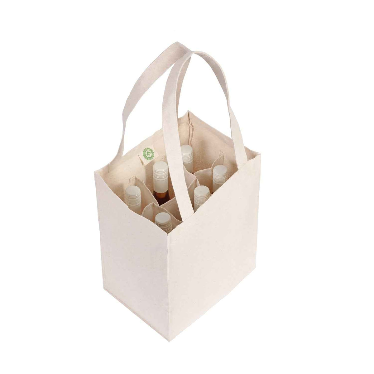 Organic Cotton Canvas Wine Tote – 6 Bottle Carrier